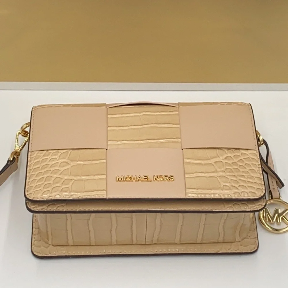 MICHAEL KORS MERCER SMALL CLUTCH XBODY BUFF
